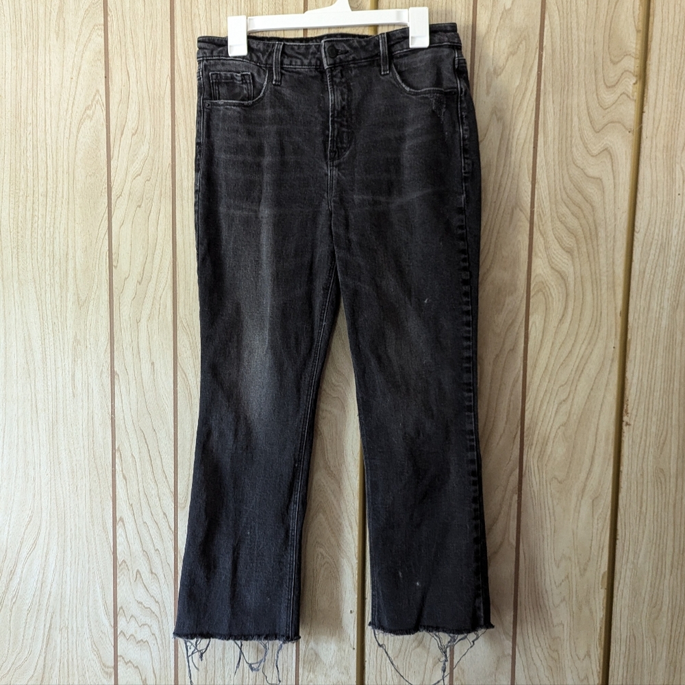 Old Navy Flare Ankle High Rise Distressed Jeans